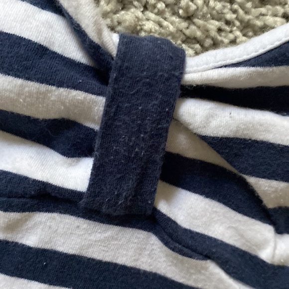 Navy and white horizontal stripes sailor top - Picture 5 of 16
